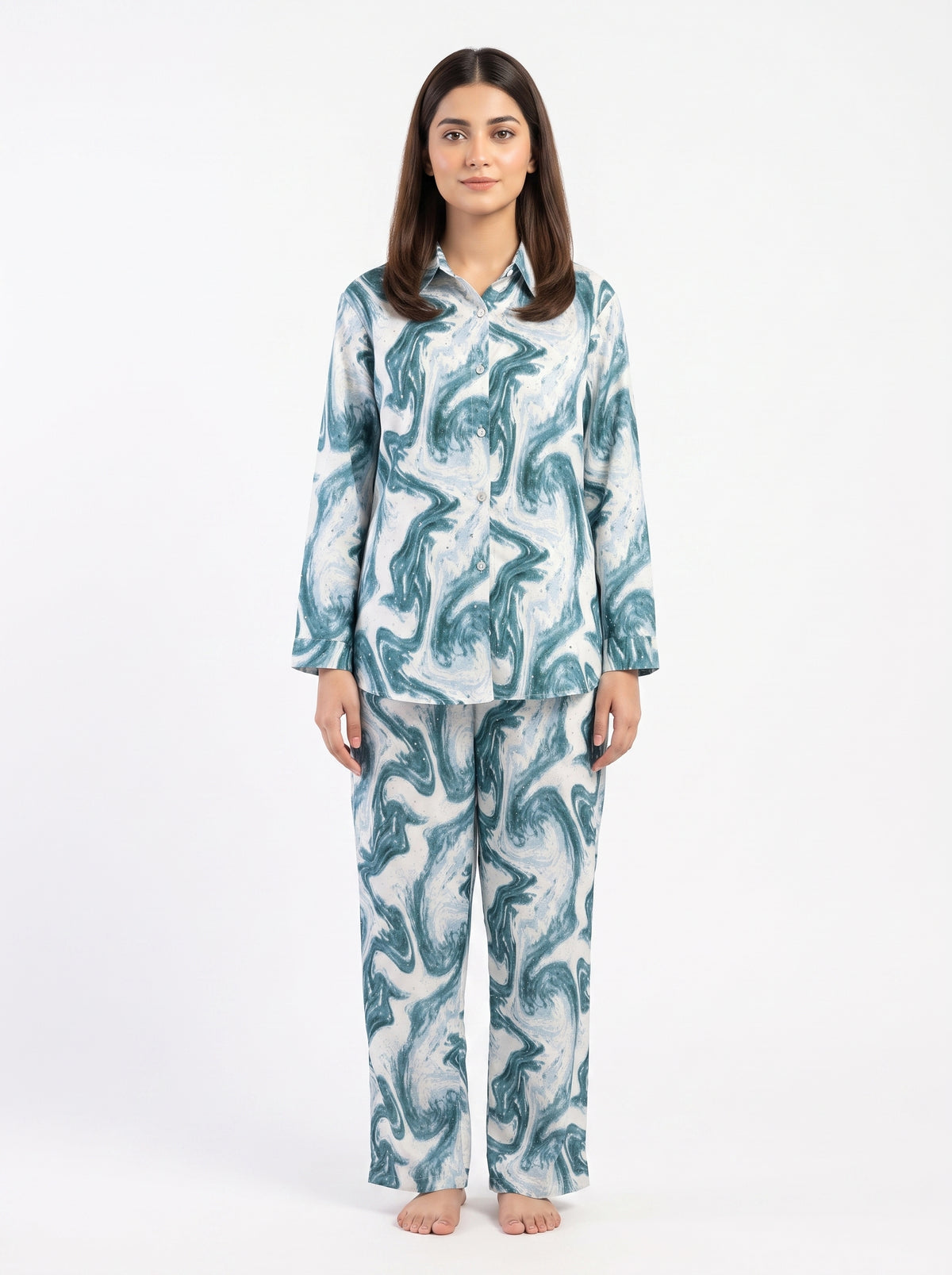 Aqua Marble Women's Co-Ord
