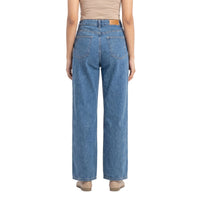 Mid Blue Wide Leg Jeans