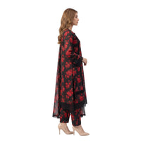 Mohagni Gulnoor Crimson Noir – 3PC Lawn Suit