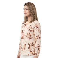 Latte Floral Top