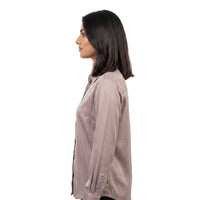 Mocha Satin Shirt