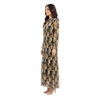 Midnight Floral Pleat Maxi