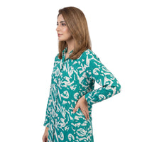 Teal Abstract Shirt