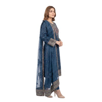 Mohagni Gulnoor Sapphire Bloom – 3PC Lawn Suit