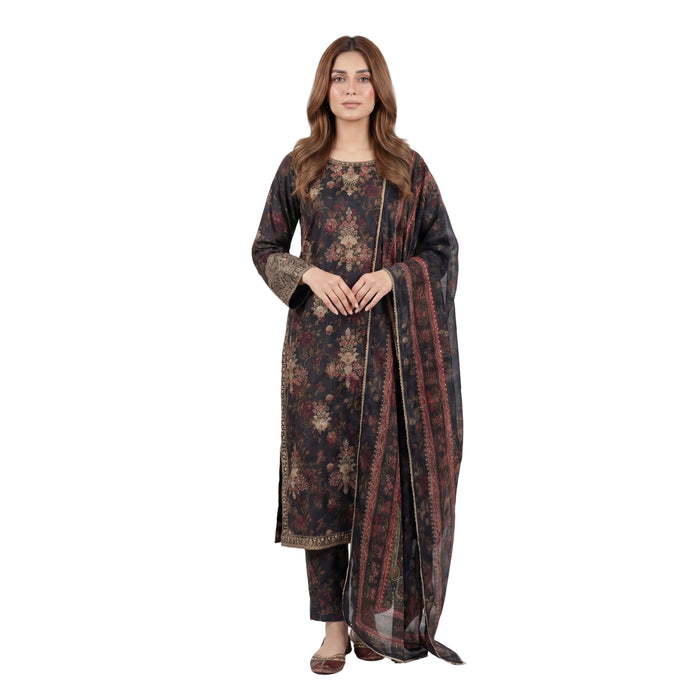 Mohagni Gulnoor Noir Garden – 3PC Lawn Suit