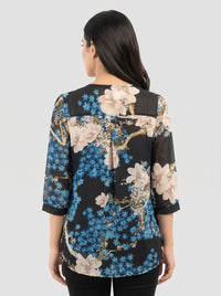 Noir Bloom Women's Top